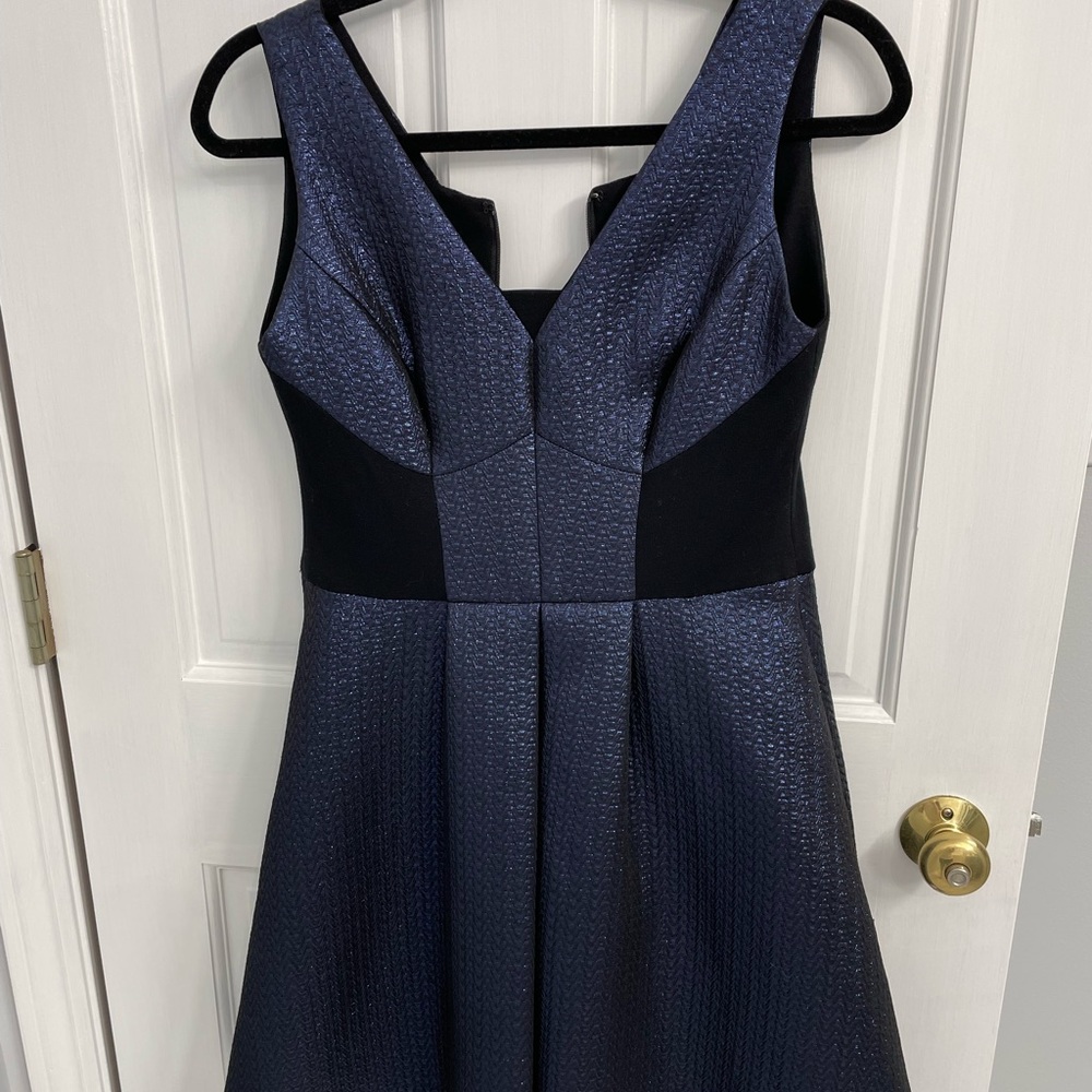 Party dress in a shimmery navy blue